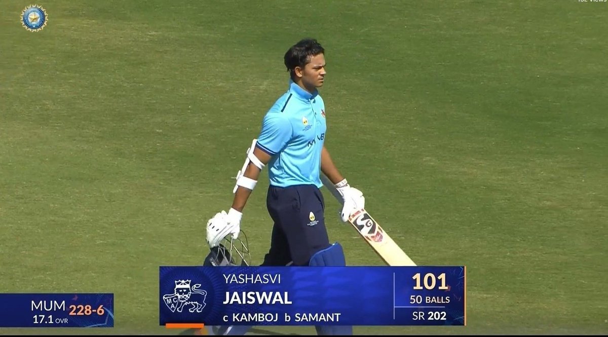 ঝোড়ো সেঞ্চুরি জয়সওয়ালের, মুম্বইকে জিতিয়ে বিশ্বকাপের আগে জোরালো বার্তা